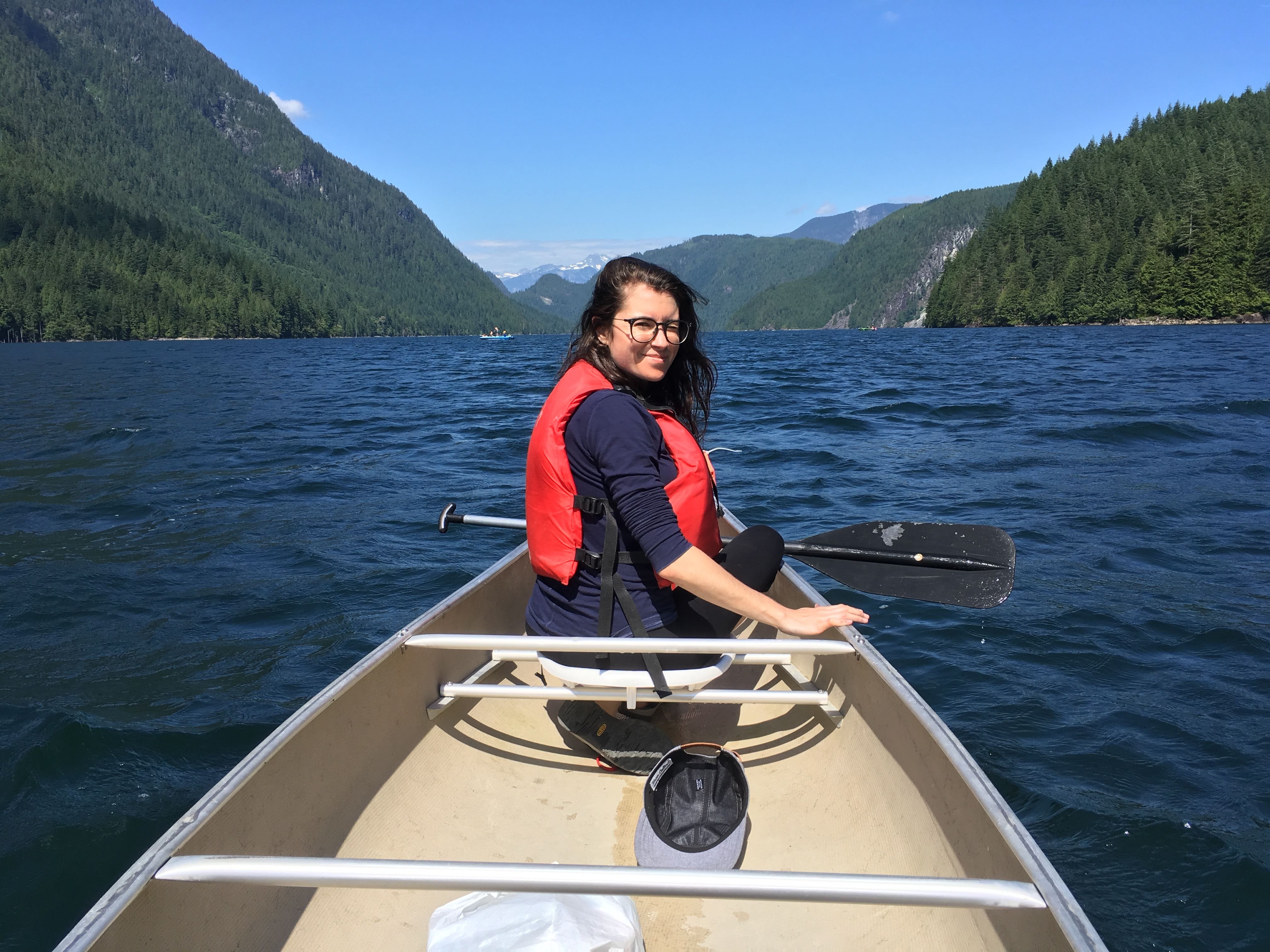 Martina Solano Bielen-KPU-Paddling on Alouette Lake, at Golden Ears Park