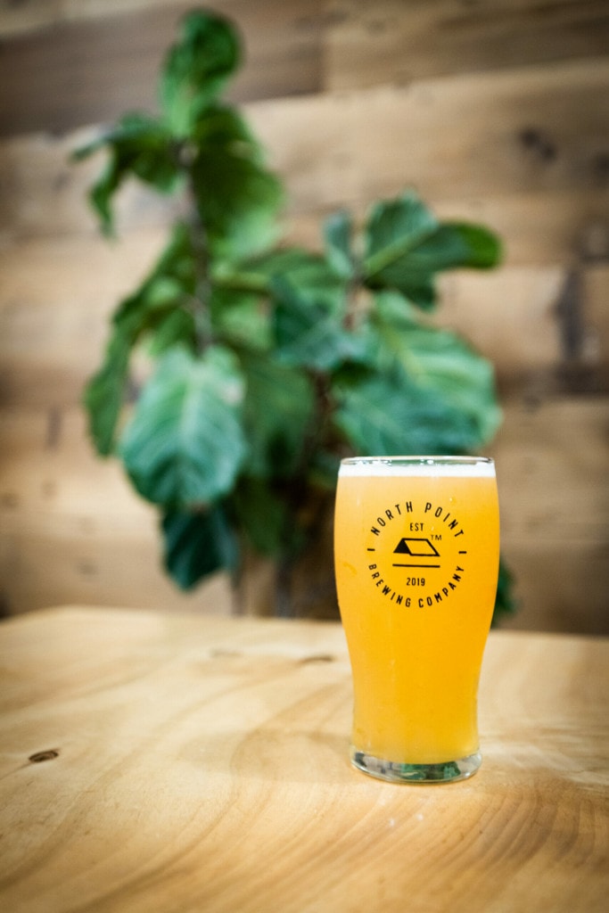 a pint of craft beer at North Point Brewing in North Vancouver, BC on the Vancouver's North Shore Ale Trail