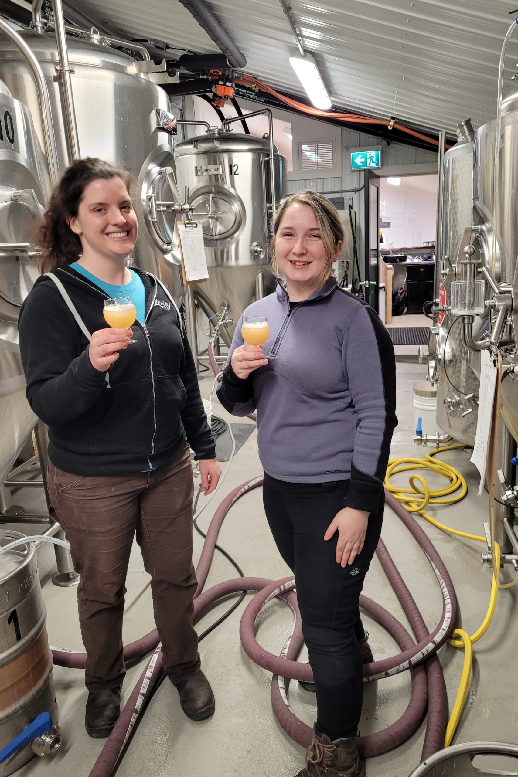 Karen Cheshire and Emily Comeau from Locality Brewing in Langley