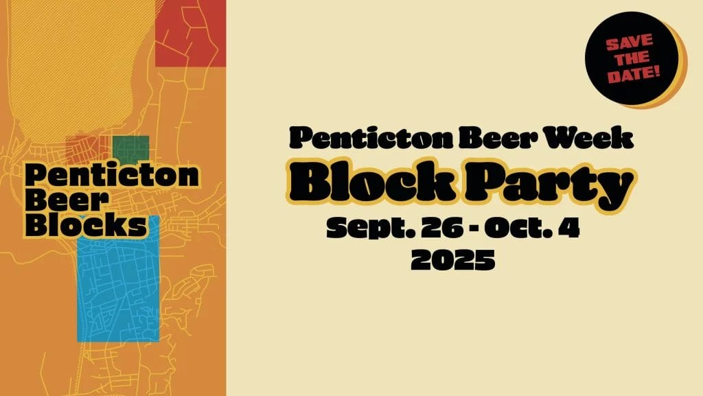 a graphic promoting the Penticton Beer Week Block Party