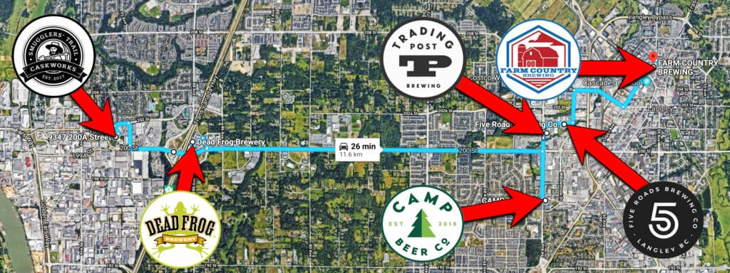 bc ale trail - craft beer tourist - langley breweries