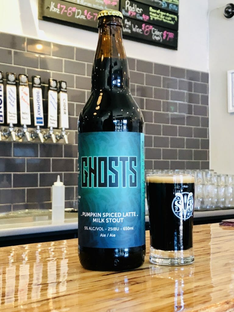 Ghosts Pumpkin Spiced Latte Milk Stout limited release from Silver Valley Brewing