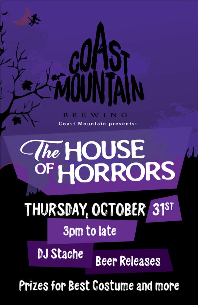 Halloween 2019 event at Coast Mountain Brewing on Whistler Ale Trail