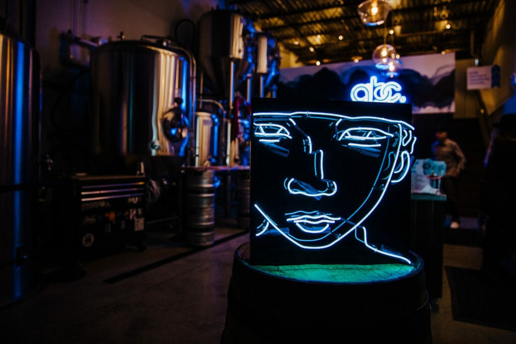 Another Beer Co.'s neon art exhibit happening in the brewery from Nov. 1 - 24