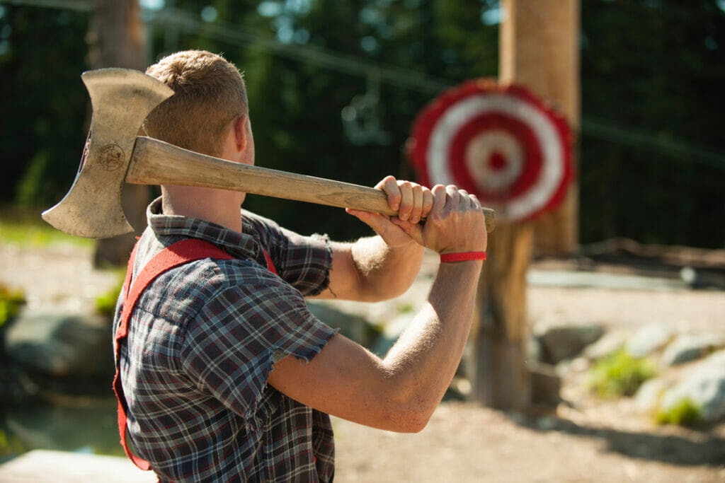BC attractions that offer craft beer - Grouse Mountain attracts hikers, mountain bikers, and fans of lumberjack shows to North Vancouver.
