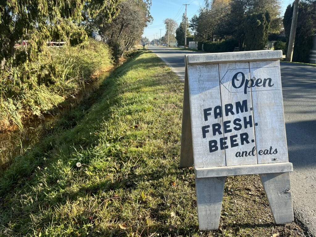 Welcome to Barnside Brewing Sign