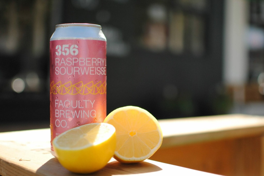 a can of 356 Raspberry sourweisse beer by Faculty Brewing in Vancouver
