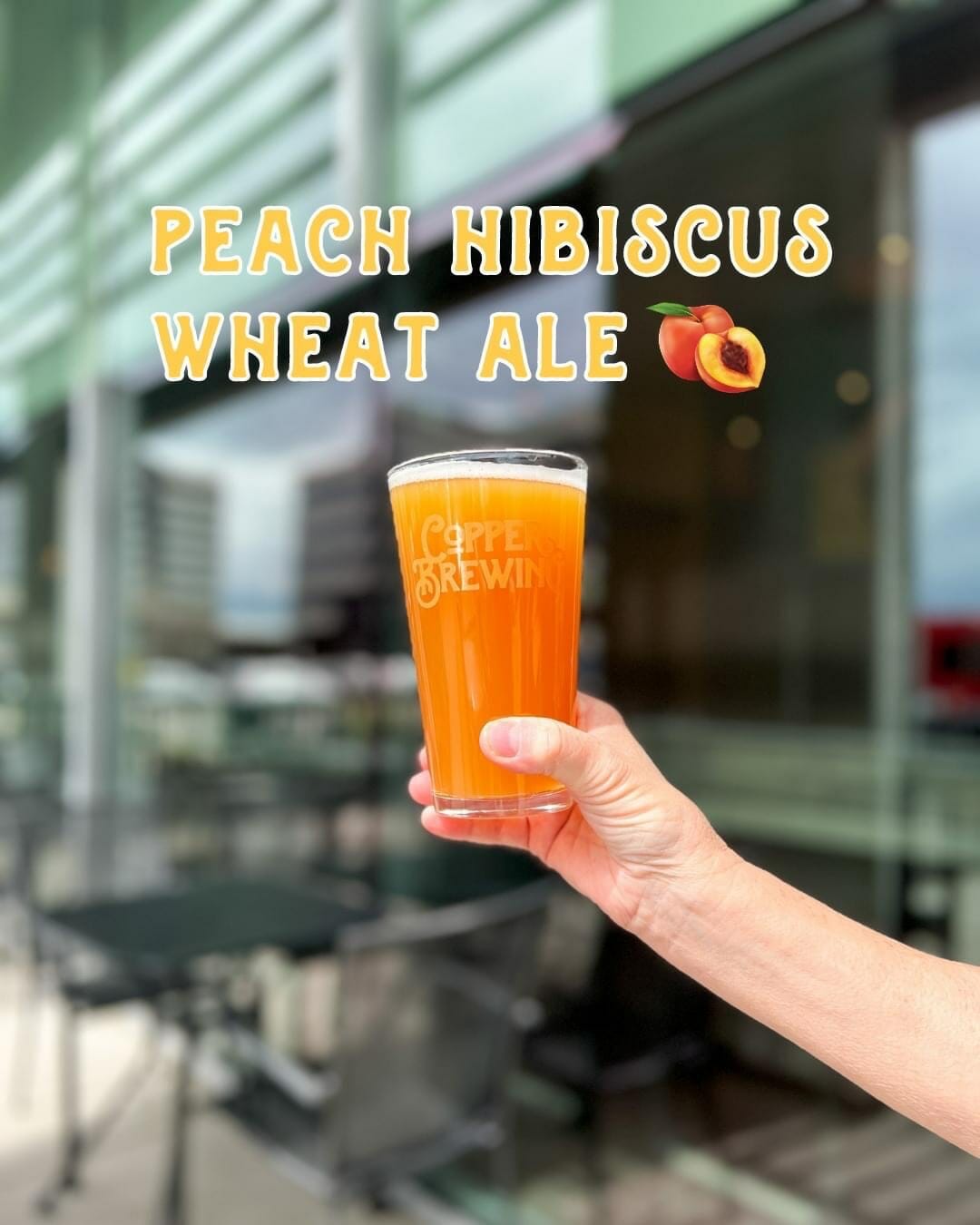 Peach Hibiscus Wheat Ale from Copper Brewing in Kelowna