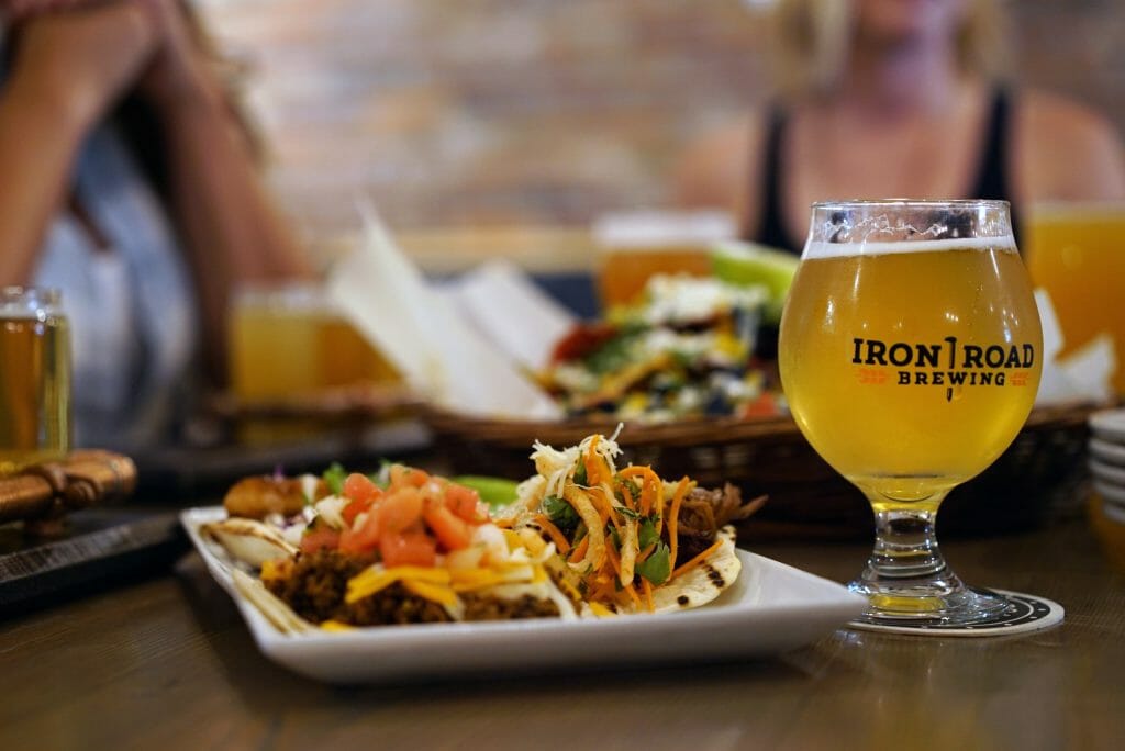 Tacos and beer at Iron Road Brewing in Kamloops, BC