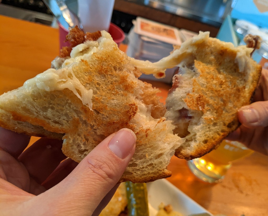 Barnside Brewing Co. - Grilled Cheese Sandwich with bacon