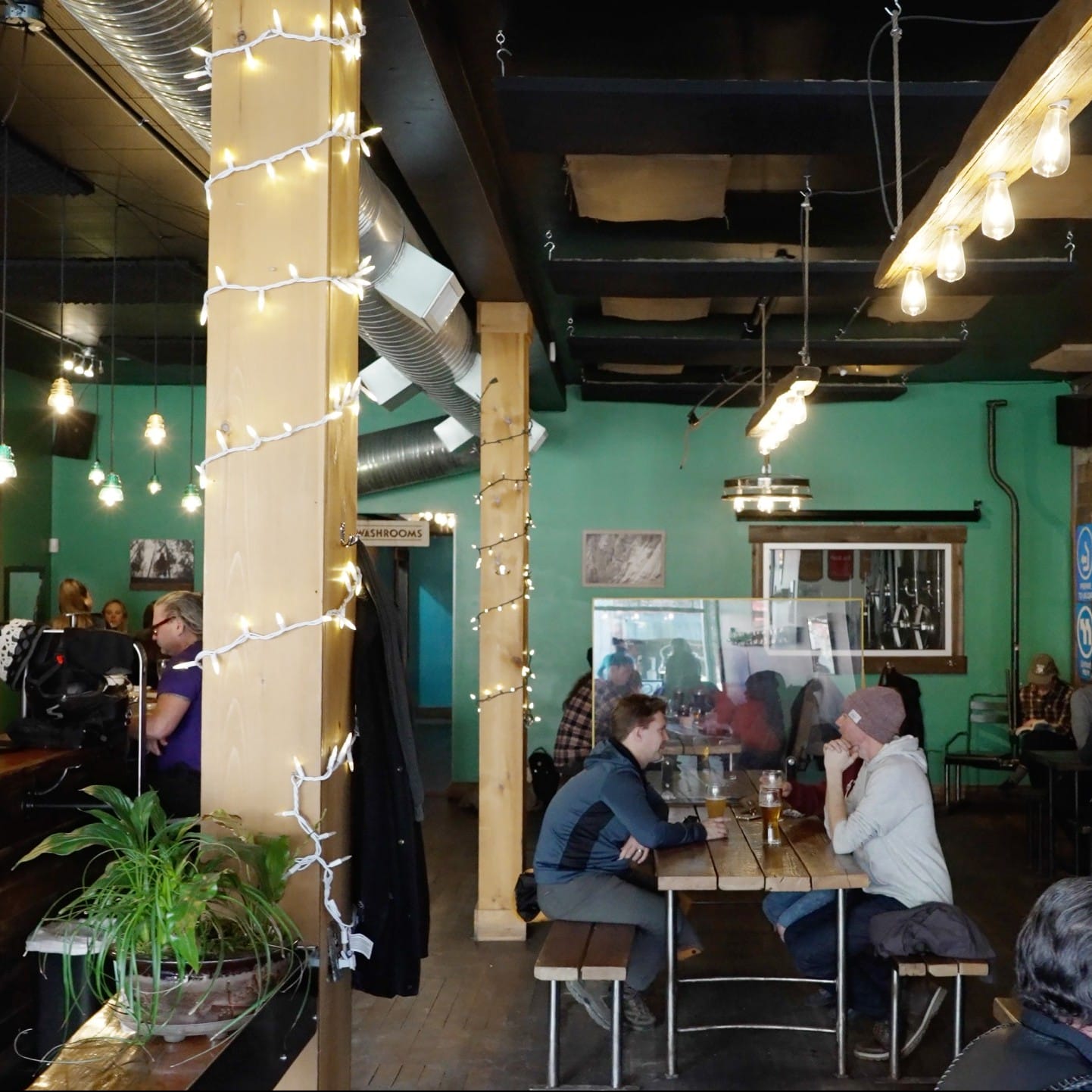 the tasting room at Backroads Brewing in Nelson, BC