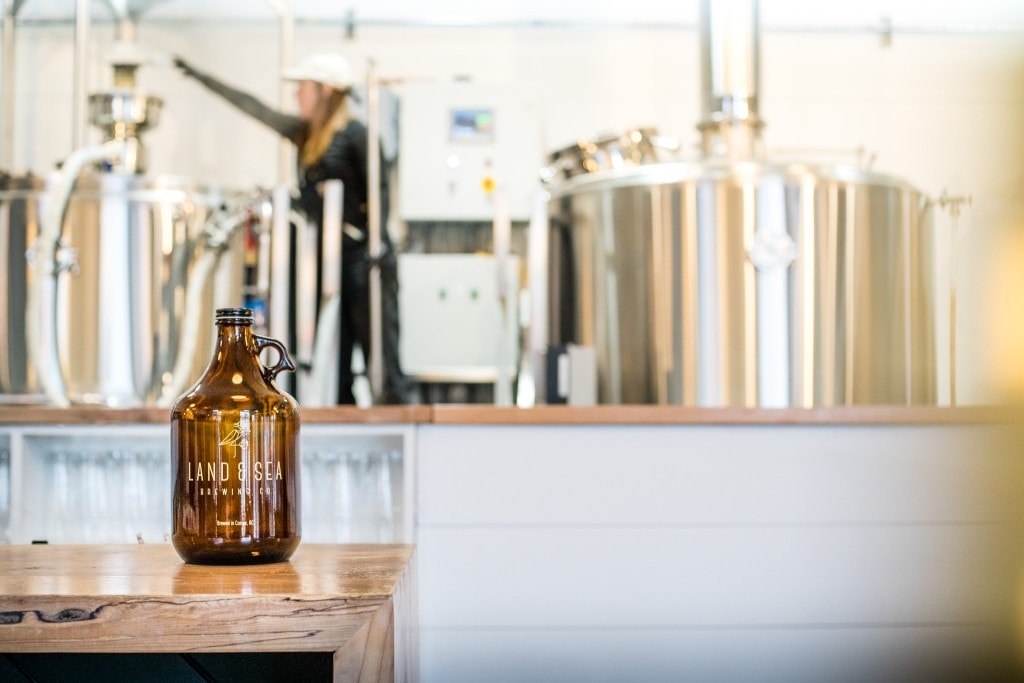 Land & Sea Brewing in Comox on Vancouver Island, photo by Kent Bernadet
