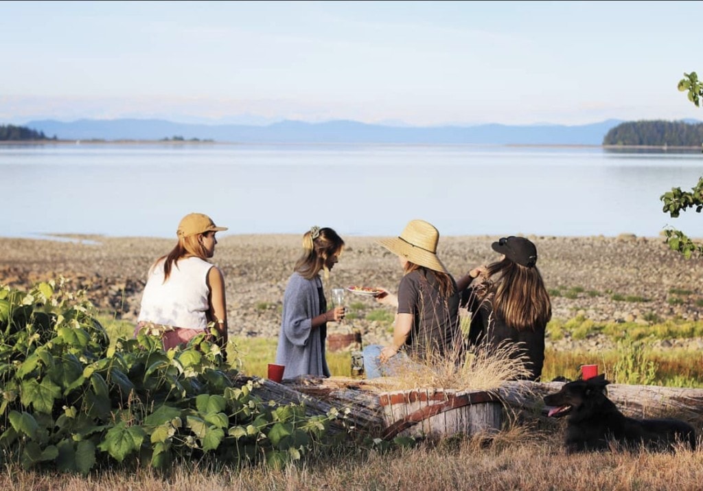 Tessa and her coworkers at a Land & Sea Staff Party