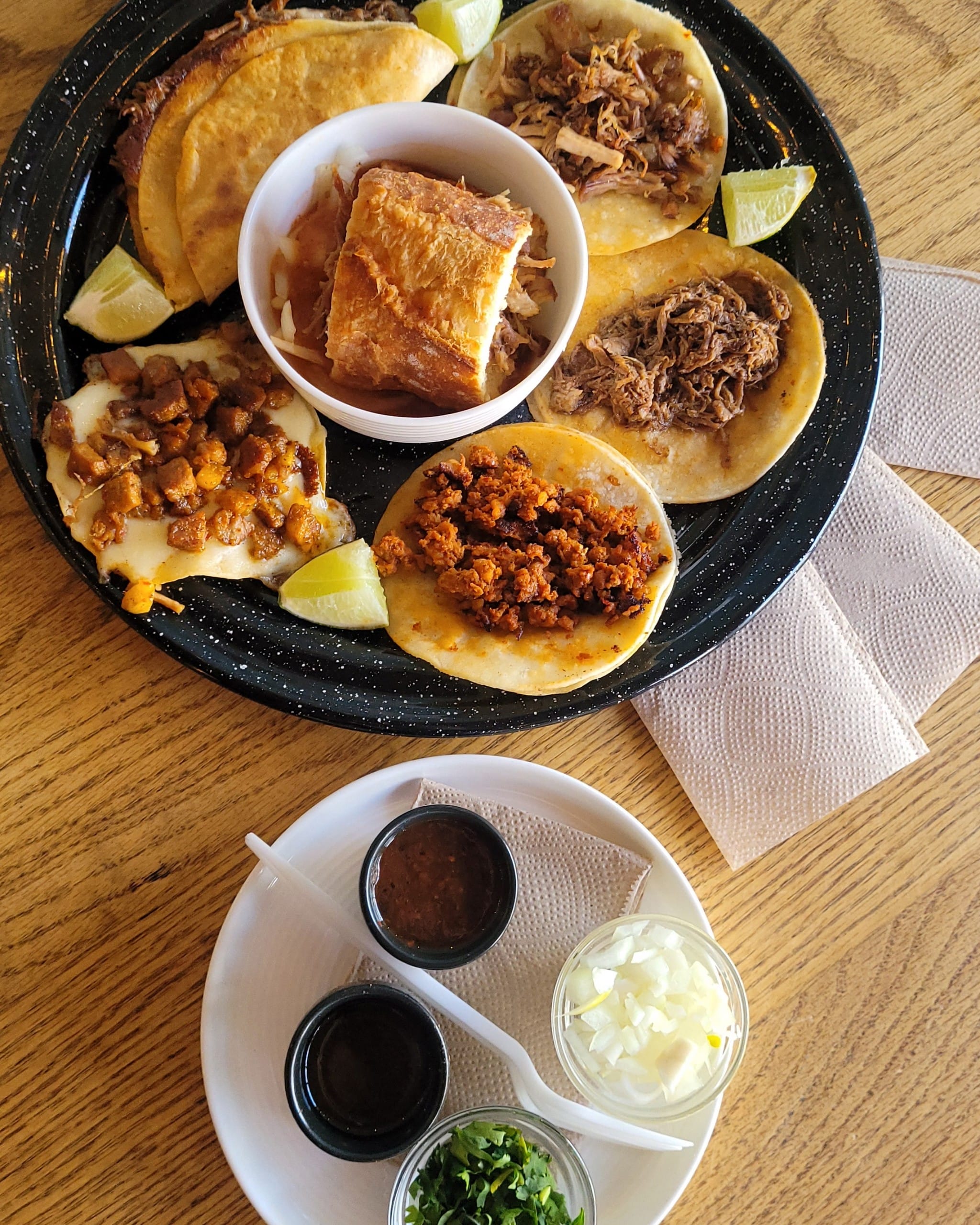 tacos and extras at Brewing August in Vancouver (photo: Noëlle Phillips)