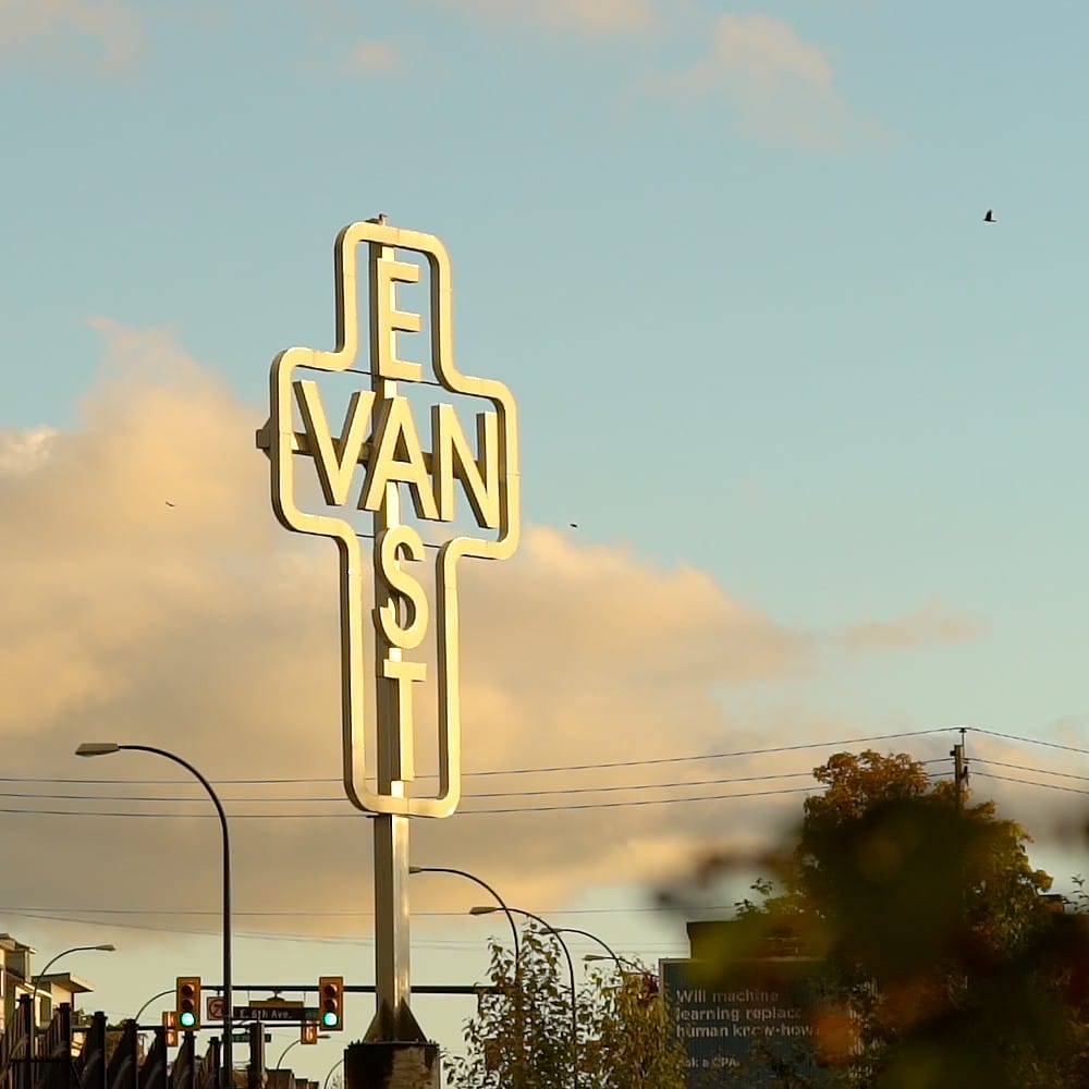 The iconic East Van sign in Vancouver