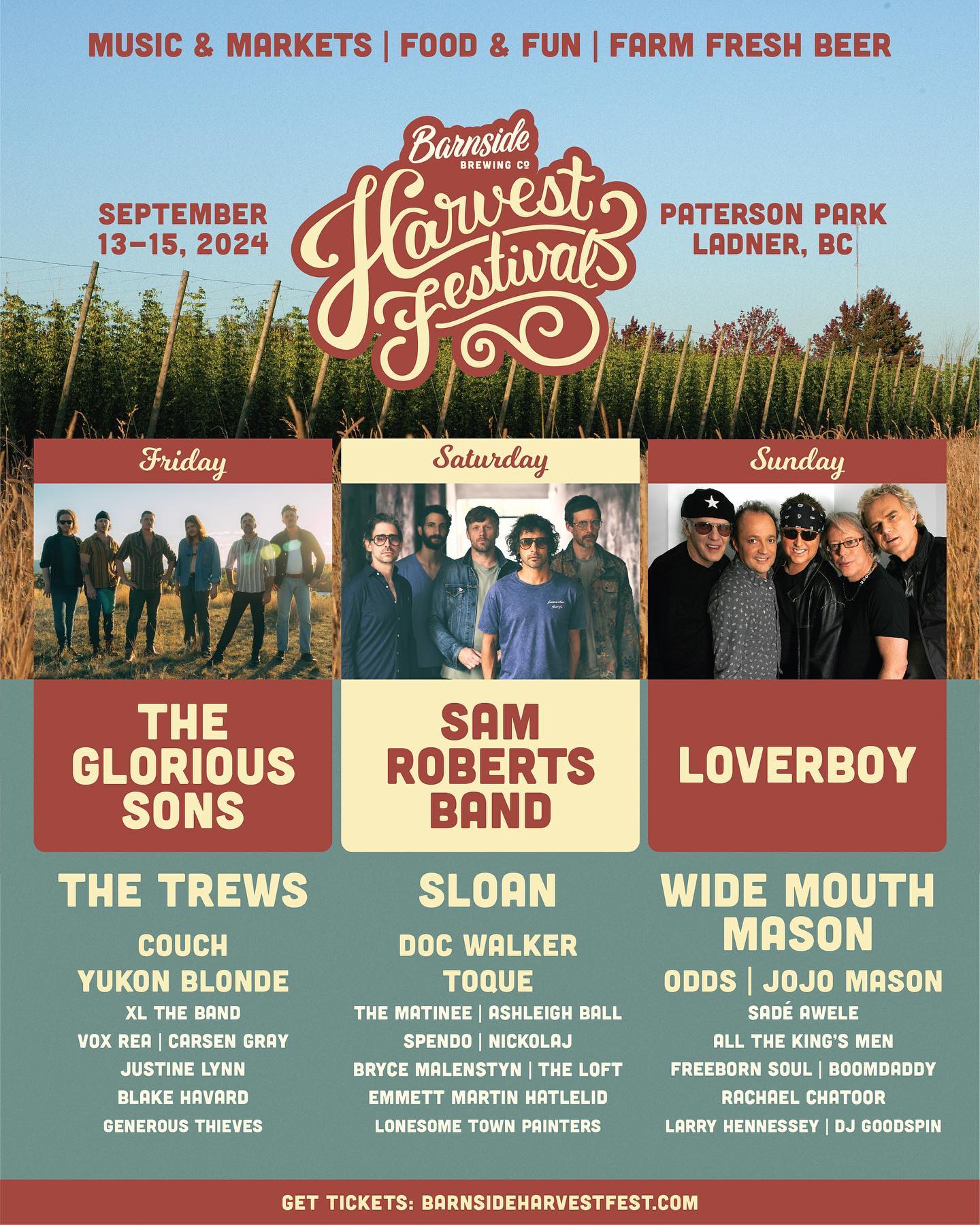 a graphic promoting the Barnside Harvest Festival