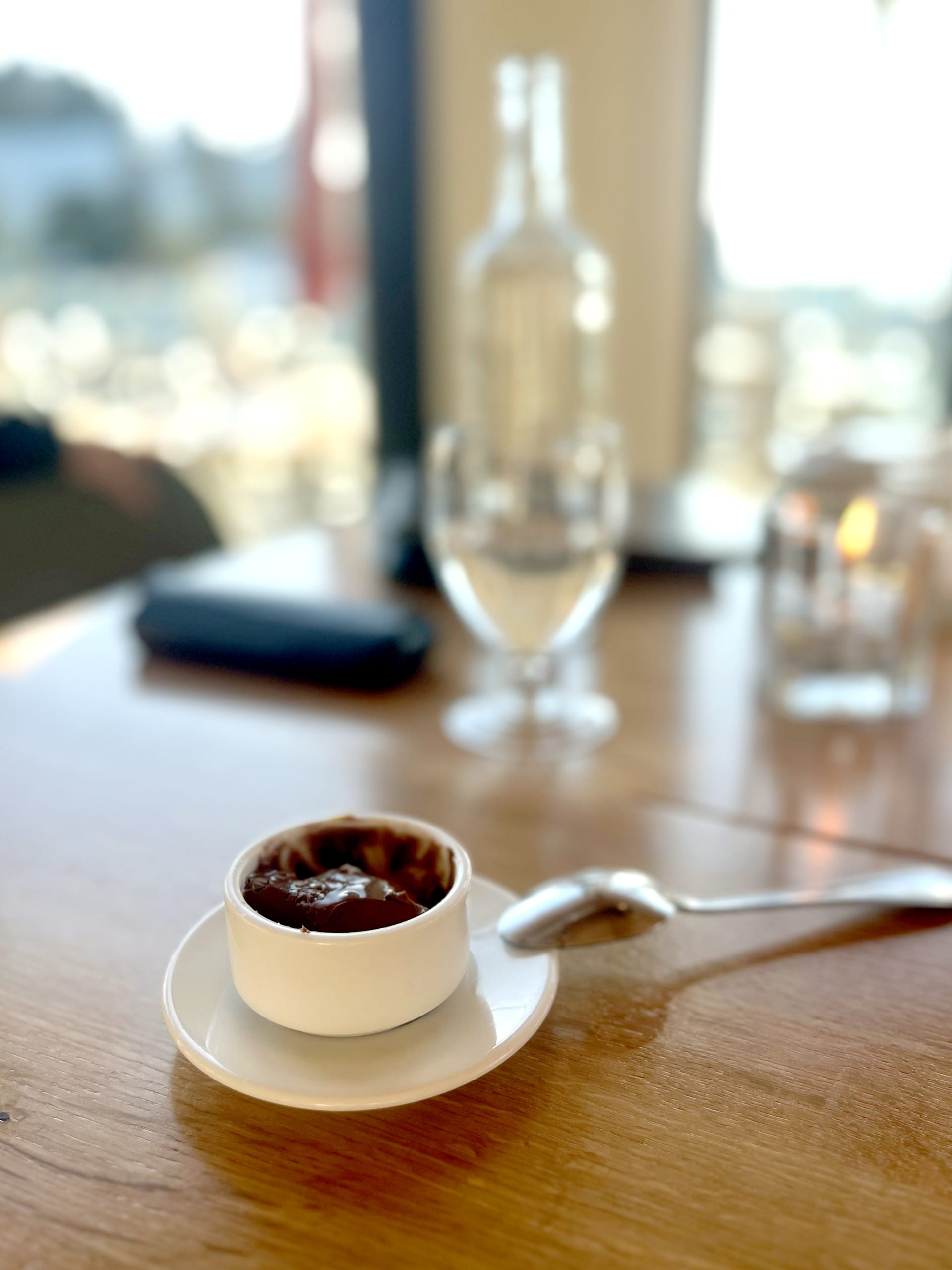 an elegant dessert at Shelter Restaurant in Tofino, BC