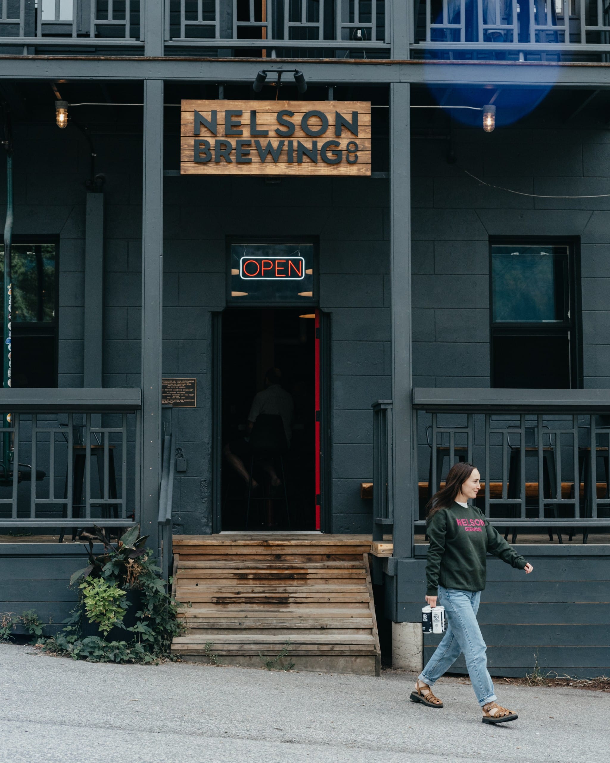 the entry to Nelson Brewing Co in Nelson, BC