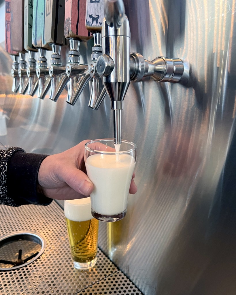 aA Mlíko, or milk, pour at Tinhouse Brewing in Port Coquitlam