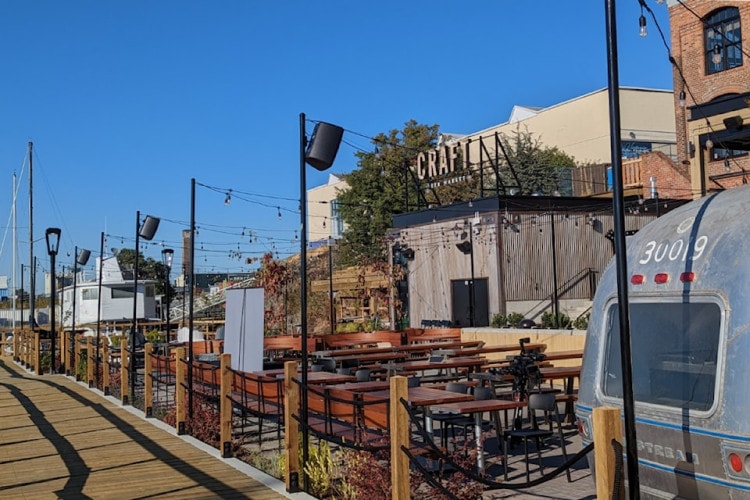 Victoria's Craft Beer Market is an ideal location for a pint on a sunny patio.