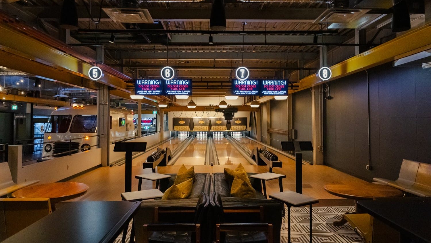 bowling at BNA Brewing in Vernon, BC