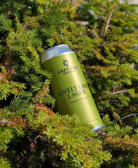 Lively Lime Lager from Grey Fox Brewing in Kelowna, BC