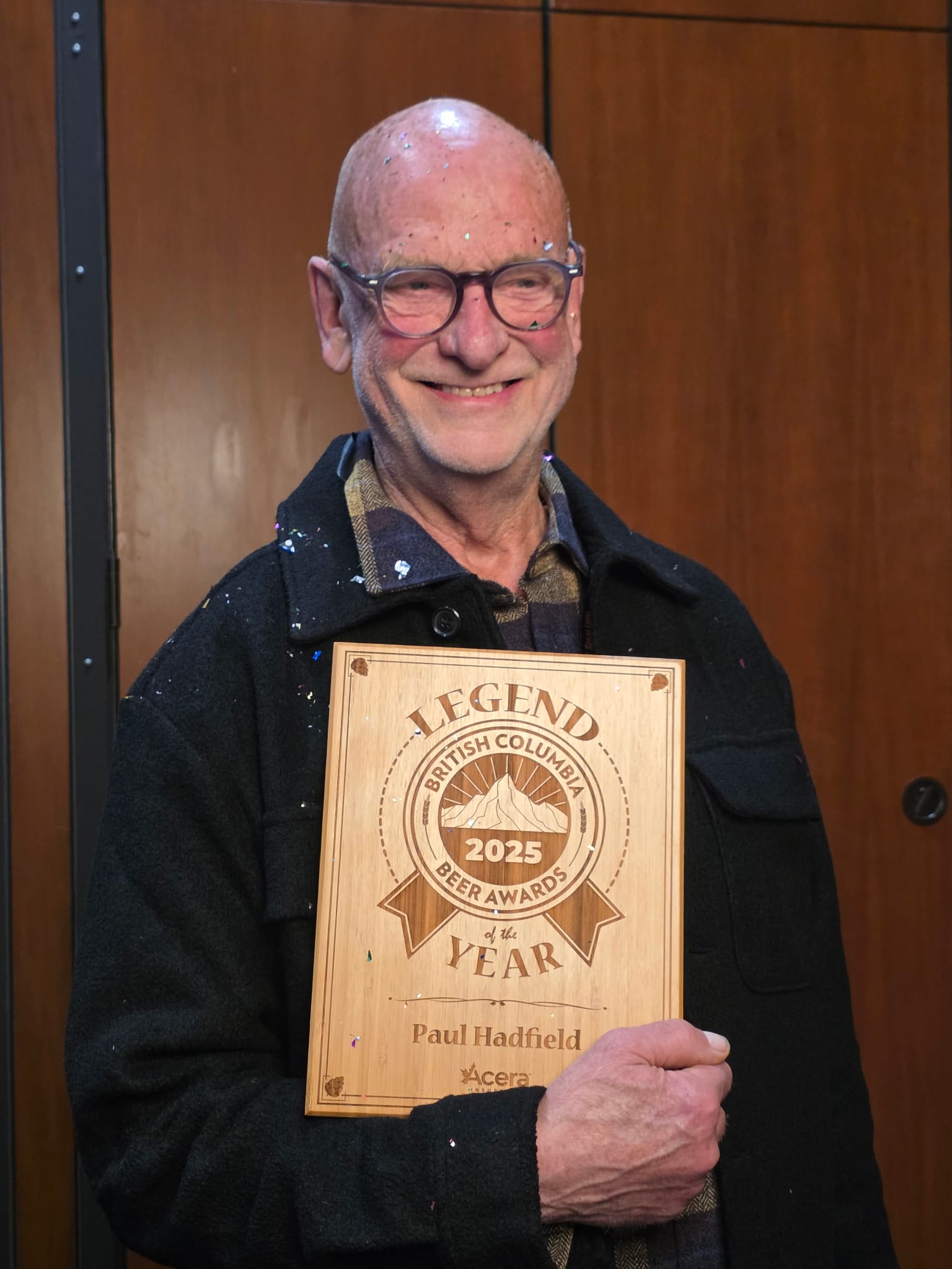 Paul Hadfield of Spinnakers at the 2025 BC Beer Awards.