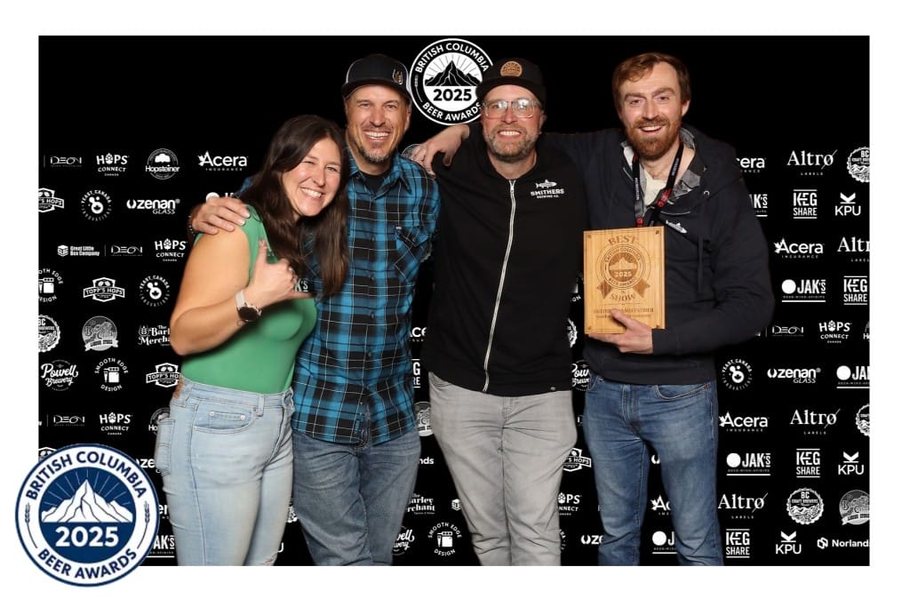 Blaine Estby and Cam McKeigan accept the award for Best In Show at the 2025 BC Beer Awards (photo: BC Beer Awards)
