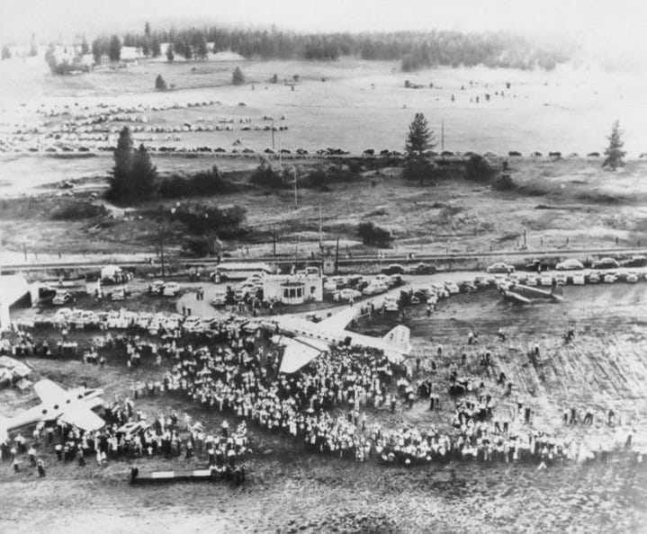 Ellison Field grand opening in 1947 in Kelowna, BC