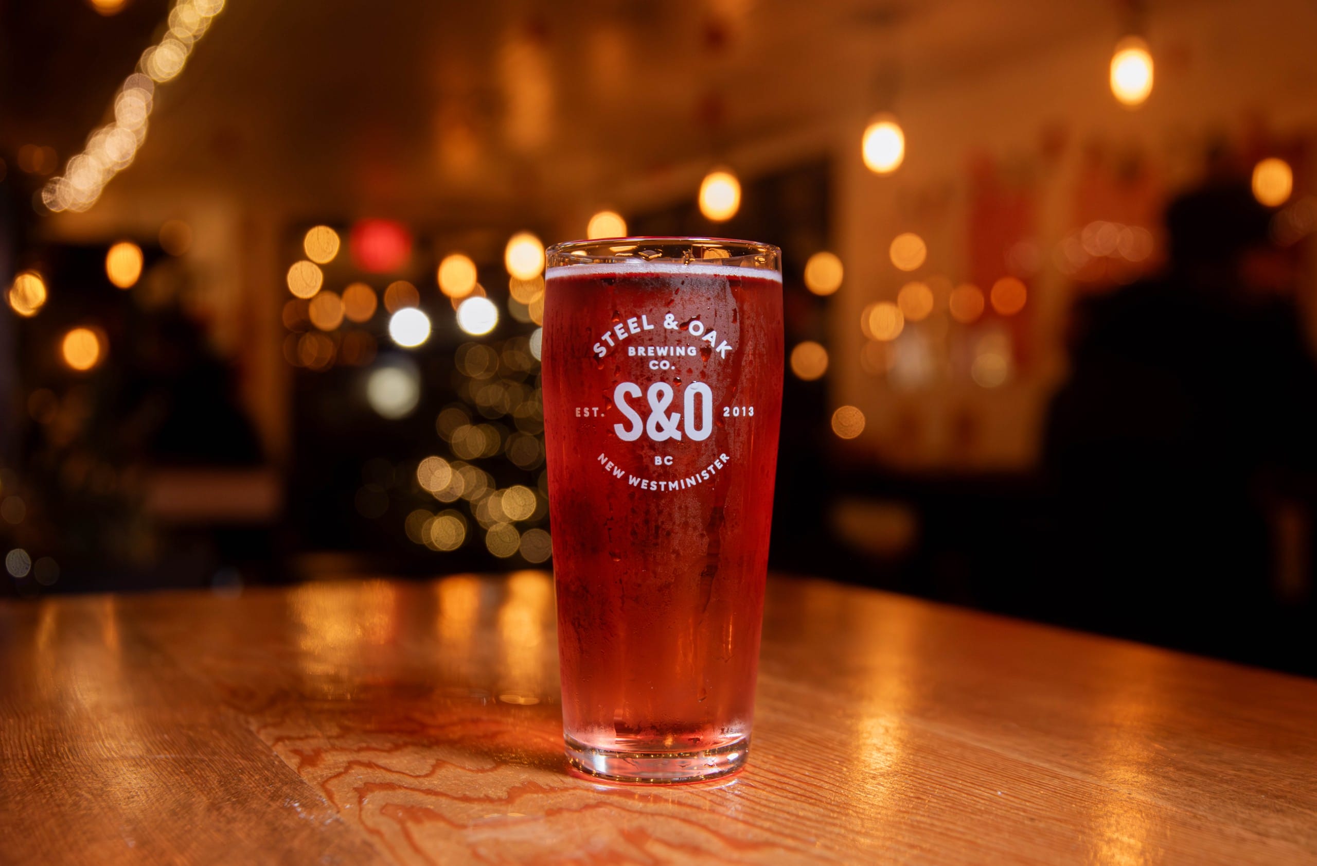 a pint of craft beer at Steel & Oak Brewing in New Westminster, BC (photo: Taylor Braithwaite)