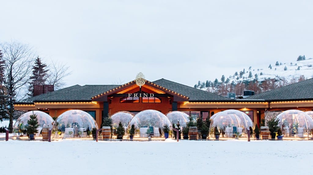 Dining in the Domes at Frind Winery in West Kelowna, BC