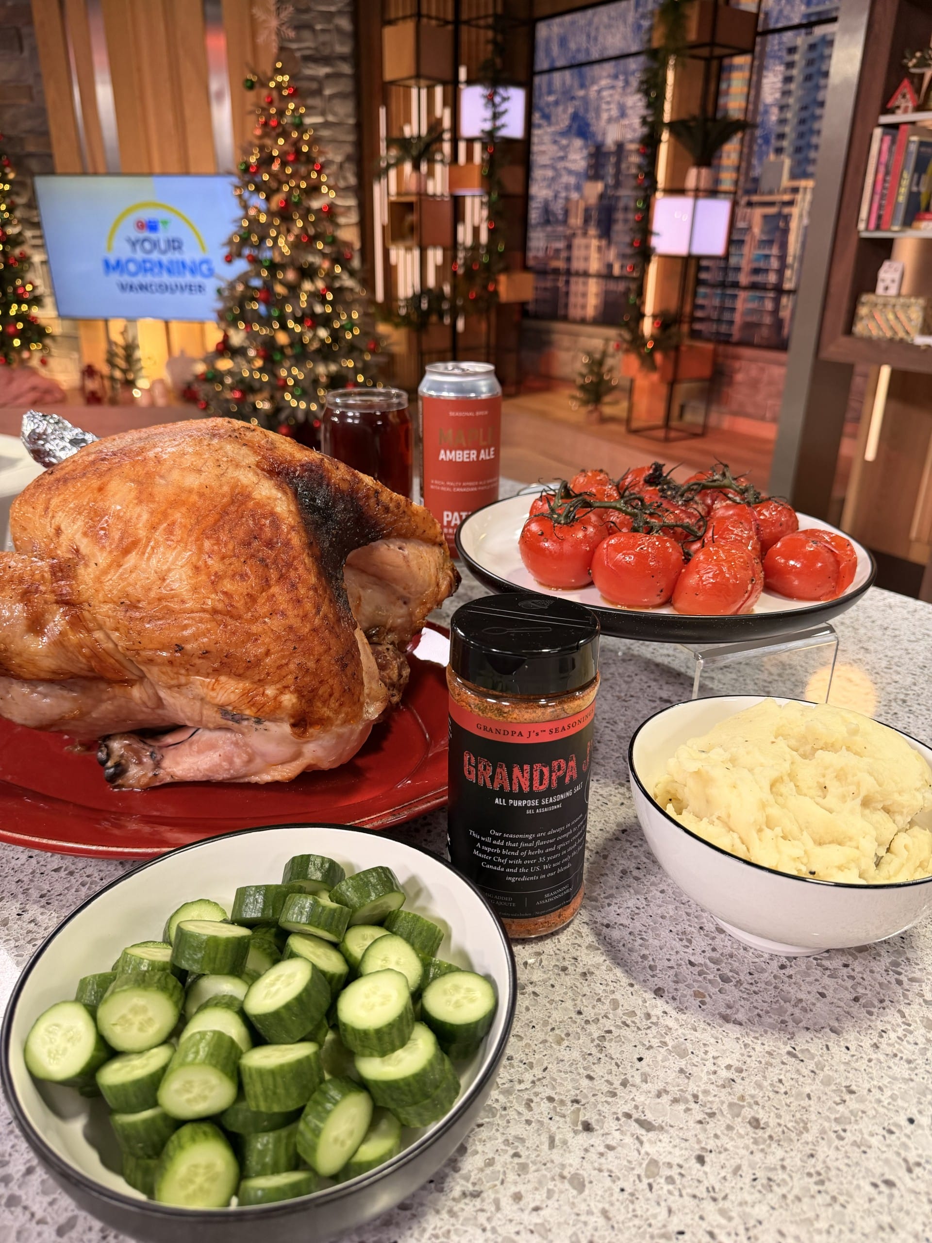 Beer-brined roasted turkey and sides (photo: Ned Bell Culinary)