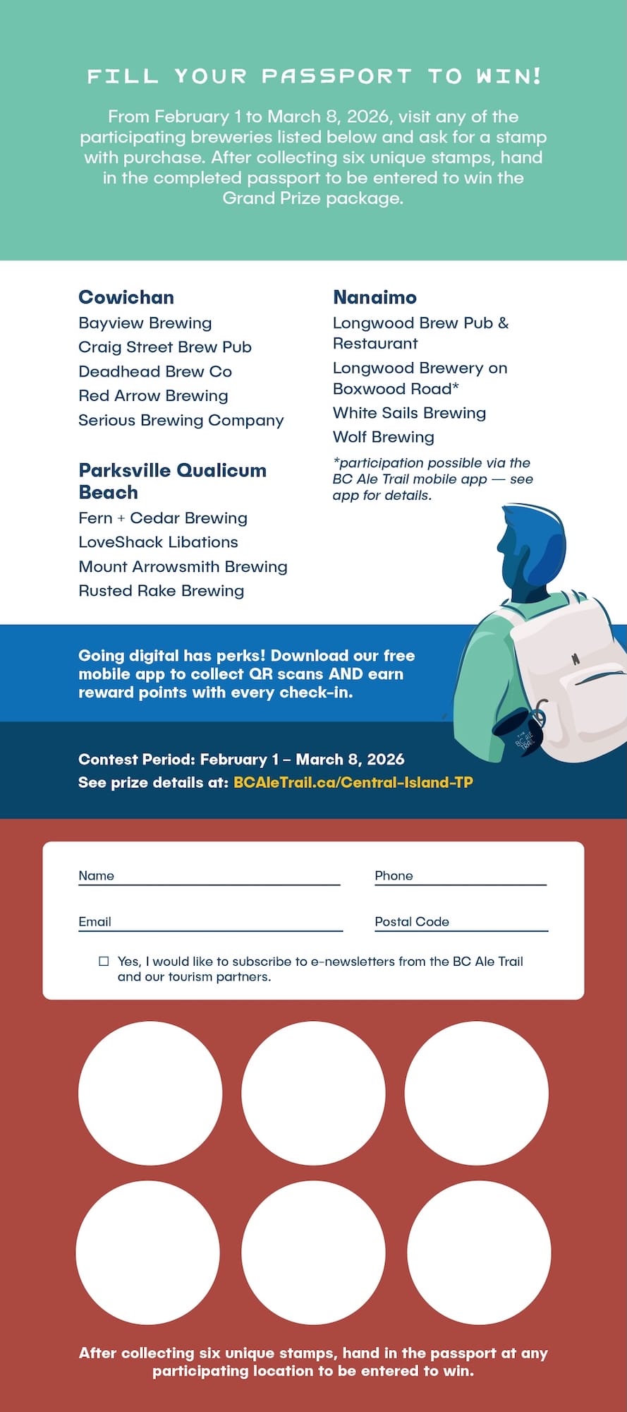 The back of the 2026 Central Island Ale Tasting Passport