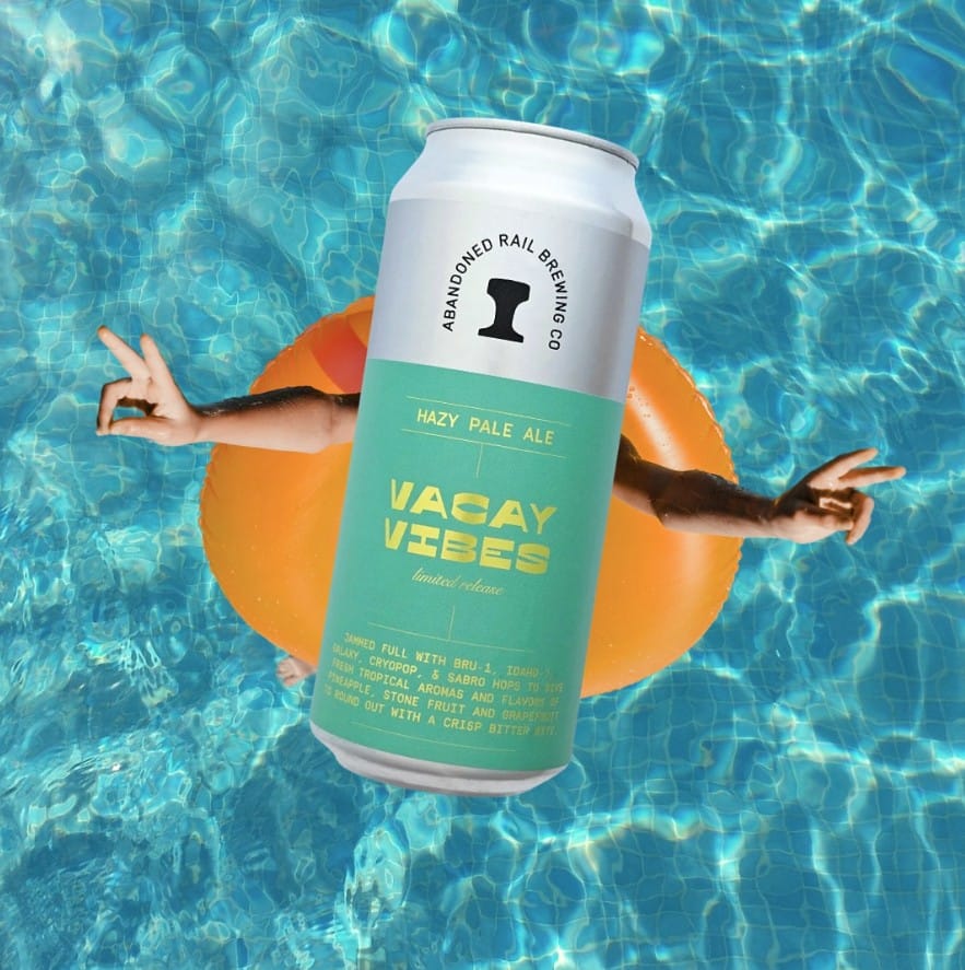 Vacay Vibes Hazy Pale Ale from Abandoned Rail Brewing Co in Penticton, BC (photo: Abandoned Rail Brewing Co/Instagram)
