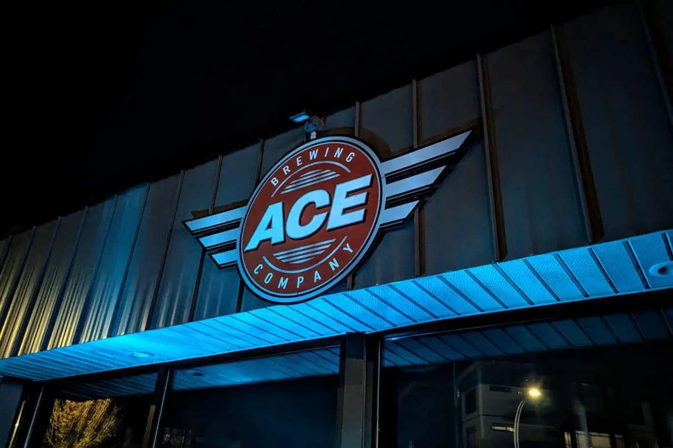 Ace Brewing Company at night - photo from the Comox Valley Record