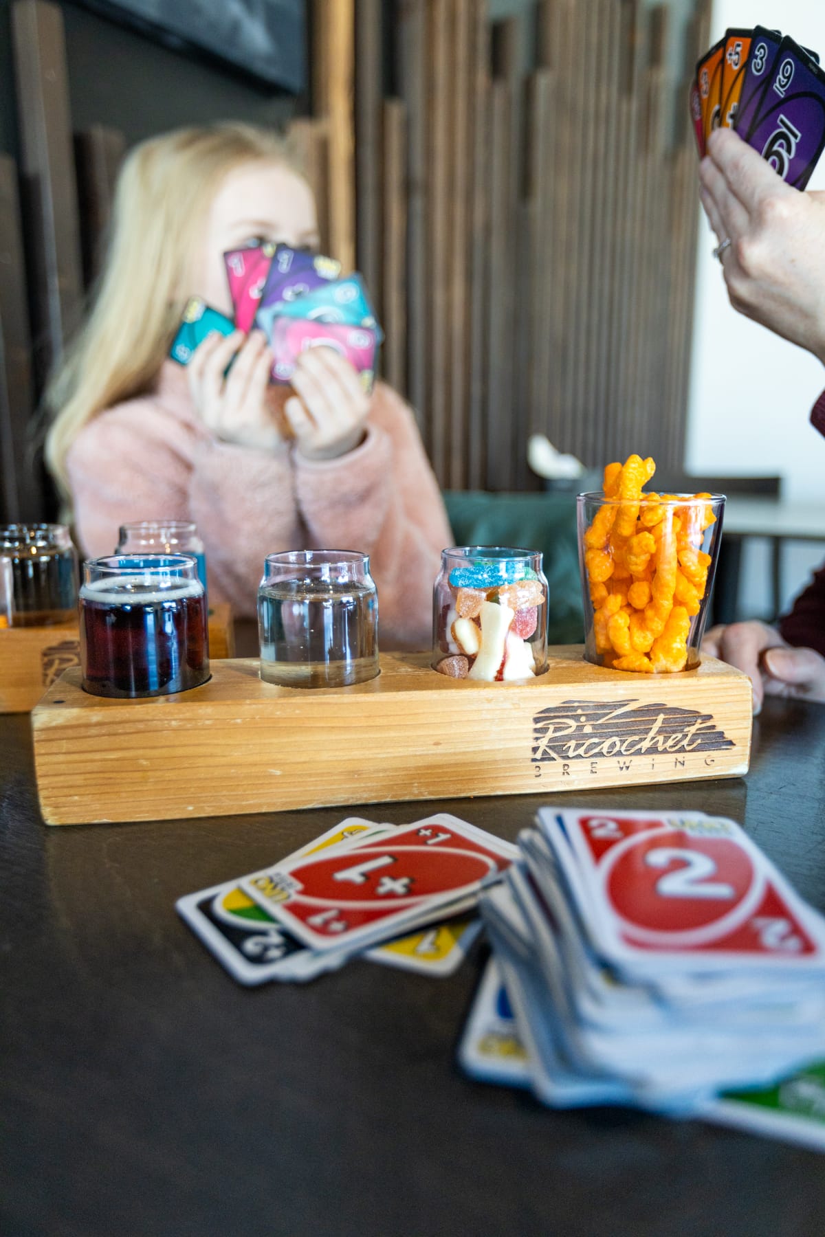 The snack flight at Ricochet Brewing & Taphouse in Salmon Arm, BC (photo: Nick Nicholson)