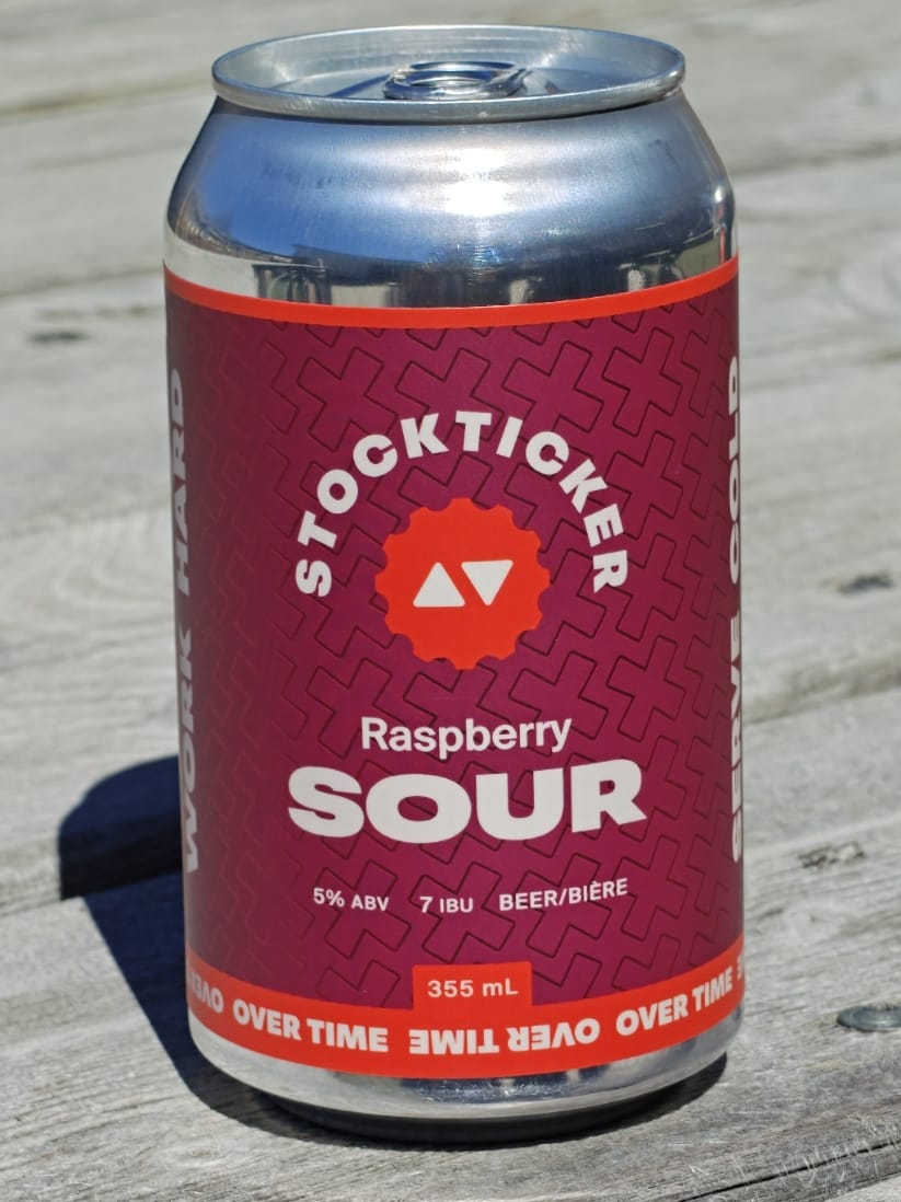 Stockticker Raspberry Sour from Over Time Beer Works in Kimberley, BC (photo provided)