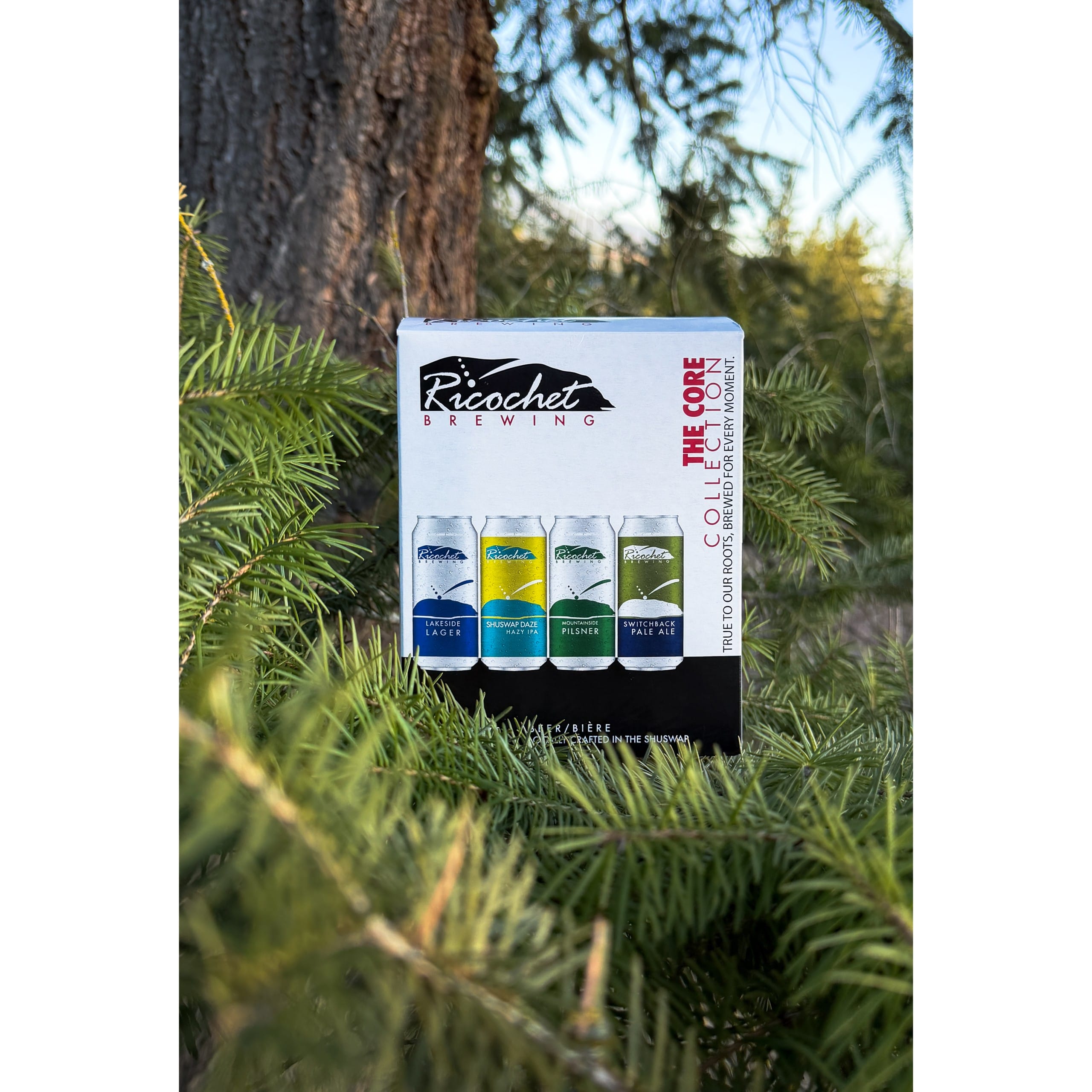 The core mixed pack from Ricochet Brewing and Taphouse in Salmon Arm, BC (photo provided)