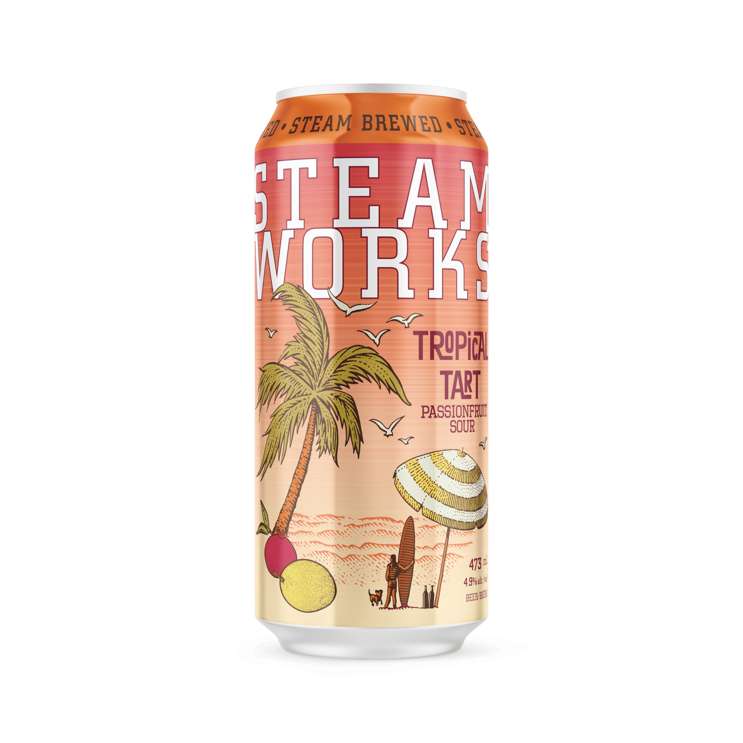Tropical Tart Wheat Beer from Steamworks Brewing in Burnaby, Vancouver and North Vancouver, BC (image provided)